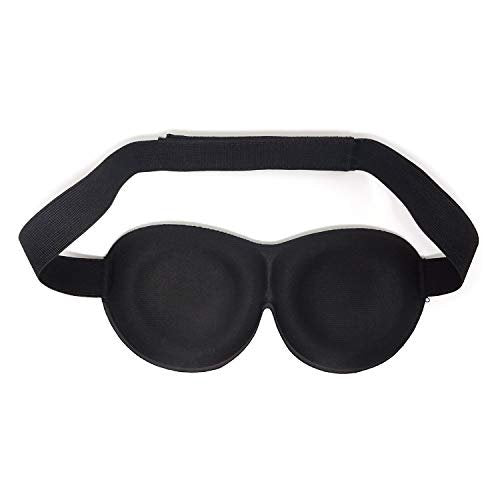 Honbay 3D Lustige Augenmaske mit verstellbarem Kopfband – Weiche Schlafmaske aus Memory-Schaum für Reisen, Spiele, Partys und Entspannung (Schwarz)