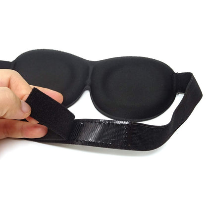 Honbay 3D Lustige Augenmaske mit verstellbarem Kopfband – Weiche Schlafmaske aus Memory-Schaum für Reisen, Spiele, Partys und Entspannung (Schwarz)