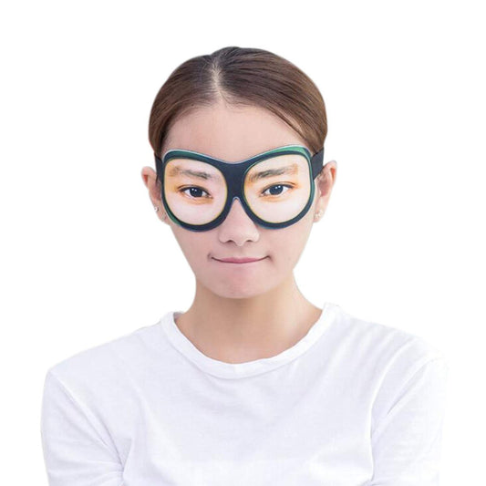 Honbay 3D Lustige Augenmaske mit verstellbarem Kopfband – Weiche Schlafmaske aus Memory-Schaum für Reisen, Spiele, Partys und Entspannung (Schwarz)