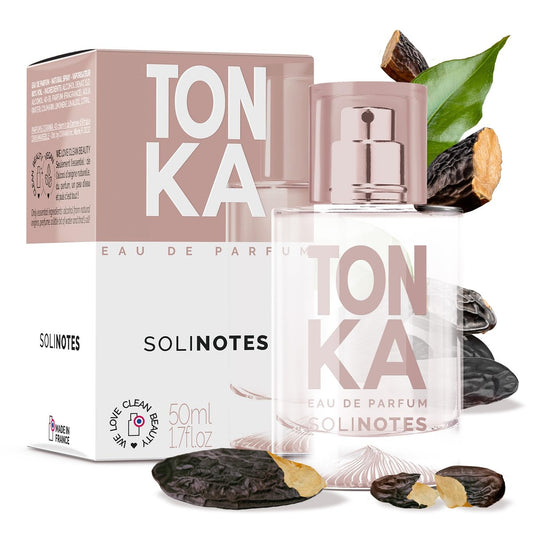Solinotes Tonka Eau de Parfum – 50 ml – Zarter Blumenduft & Beruhigende Tonka-Note – Vegan & Tierversuchsfrei – Hergestellt in Frankreich
