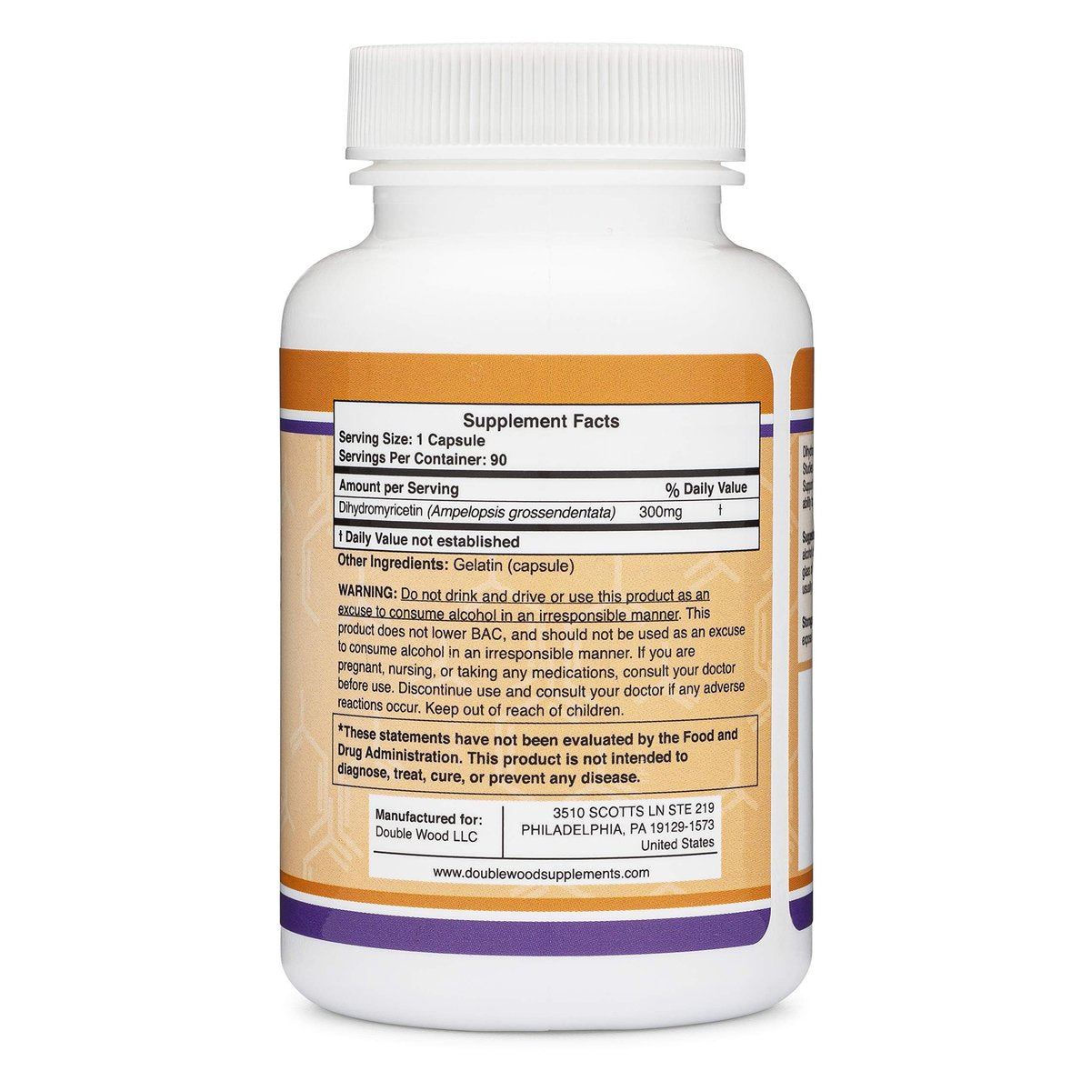 DHM Depot Dihydromyricetin (DHM) - Hovenia Dulcis Extrakt zur Leberunterstützung, 90 Kapseln, 300 mg