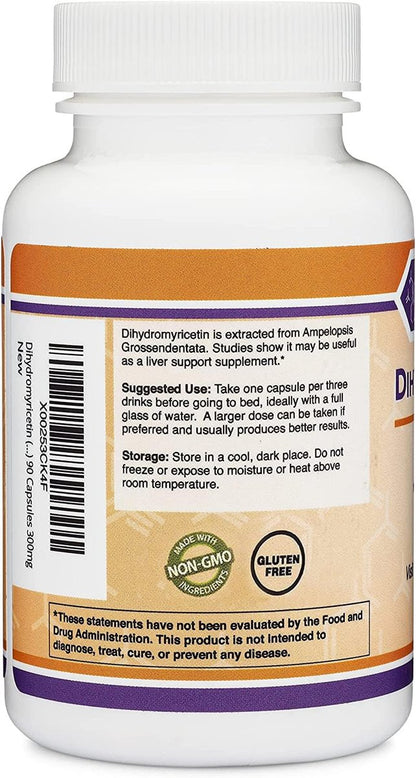 DHM Depot Dihydromyricetin (DHM) - Hovenia Dulcis Extrakt zur Leberunterstützung, 90 Kapseln, 300 mg