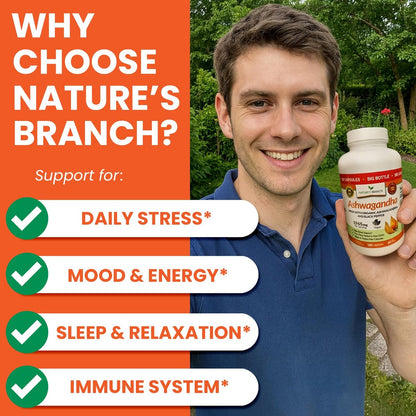 UDAF-zertifiziertes Bio-Ashwagandha mit schwarzem Pfeffer, 1965 mg – extra stark für Stress, Schlaf, Stimmung, Schilddrüse, Energie, Haare – veganes reines Wurzelextrakt-Pulver für Männer und Frauen | 180 Kapseln