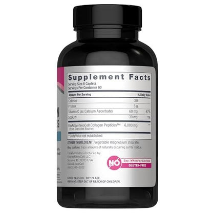 NeoCell Collagen Peptides Kapseln | 360 Kapseln | mit Vitamin C | Nahrungsergänzungsmittel für Frauen und Männer