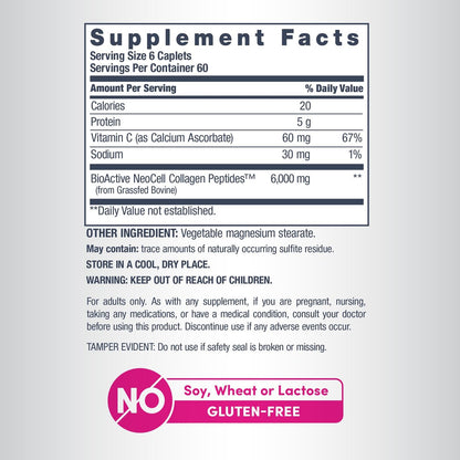 NeoCell Collagen Peptides Kapseln | 360 Kapseln | mit Vitamin C | Nahrungsergänzungsmittel für Frauen und Männer