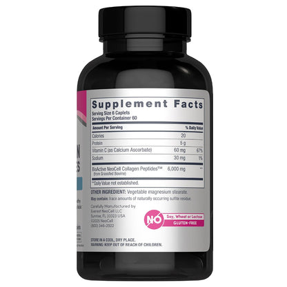 NeoCell Collagen Peptides Kapseln | 360 Kapseln | mit Vitamin C | Nahrungsergänzungsmittel für Frauen und Männer