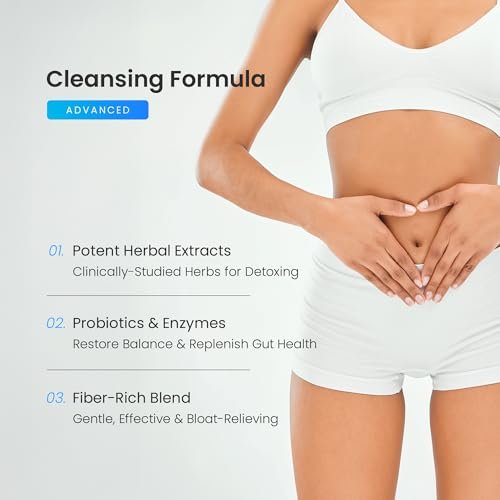 NutraChamps Darmreinigung & Entgiftung zur Gewichtsabnahme [14-Tage-Schnellreiniger] Sichere & effektive Formel mit Probiotika & Verdauungsenzymen gegen Verstopfung