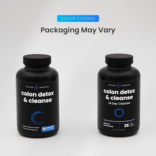 NutraChamps Darmreinigung & Entgiftung zur Gewichtsabnahme [14-Tage-Schnellreiniger] Sichere & effektive Formel mit Probiotika & Verdauungsenzymen gegen Verstopfung