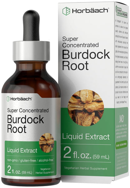 Horbäach Klettenwurzel Tinktur | 60 ml | Hochkonzentrierter Kräuterextrakt | Vegan, Nicht-GVO, Glutenfrei, Alkoholfrei
