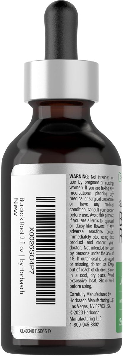 Horbäach Klettenwurzel Tinktur | 60 ml | Hochkonzentrierter Kräuterextrakt | Vegan, Nicht-GVO, Glutenfrei, Alkoholfrei