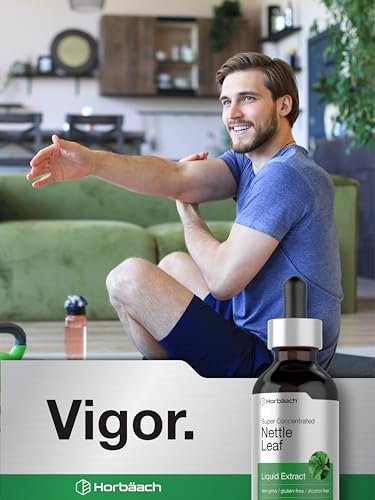 Horbäach Brennnesselblätter Extrakt Tropfen | 60 ml | Alkoholfrei | Vegetarisches Flüssigpräparat | Non-GMO, Glutenfrei Tinktur