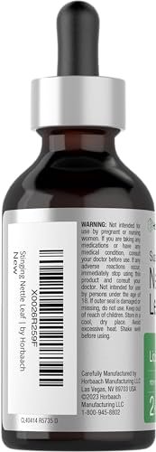 Horbäach Brennnesselblätter Extrakt Tropfen | 60 ml | Alkoholfrei | Vegetarisches Flüssigpräparat | Non-GMO, Glutenfrei Tinktur