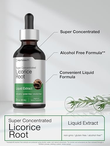 Horbäach Süßholzwurzel Extrakt | 60 ml | Alkoholfreie Tinktur | Vegetarisches flüssiges Nahrungsergänzungsmittel | Non-GMO & Glutenfrei