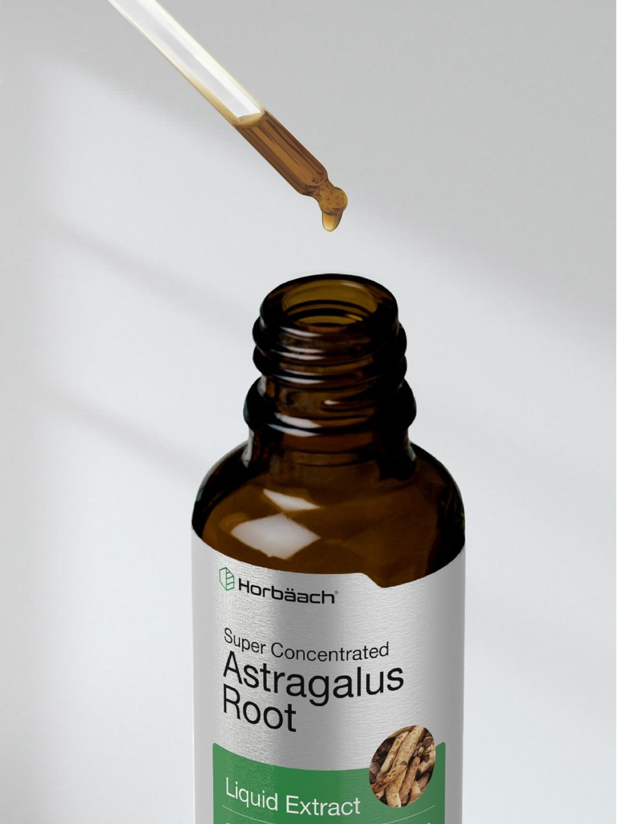 Horbäach Astragalus-Wurzelextrakt Flüssig | 60 ml | Alkoholfreie Tinktur | Hochkonzentriert | Vegetarisch, Nicht-GVO, Glutenfrei