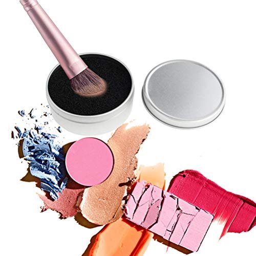 Nydotd 8-teiliges Make-up-Pinsel-Reinigungsset – 2 Pinselreiniger mit 6 Ersatzschwämmen, trockener Make-up-Pinselreiniger zum schnellen Farbwechsel