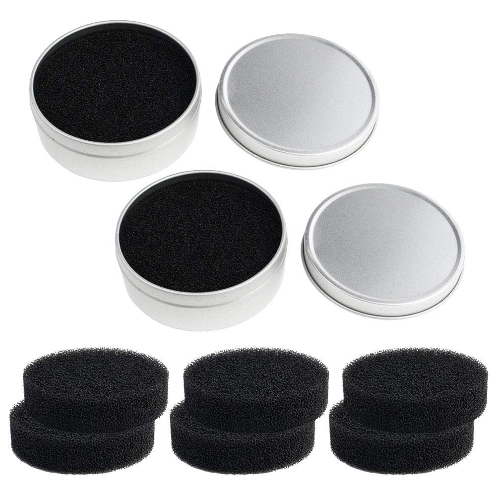 Nydotd 8-teiliges Make-up-Pinsel-Reinigungsset – 2 Pinselreiniger mit 6 Ersatzschwämmen, trockener Make-up-Pinselreiniger zum schnellen Farbwechsel