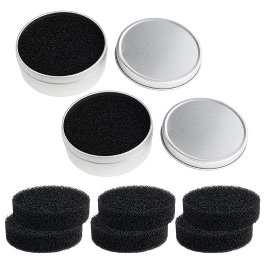 Nydotd 8-teiliges Make-up-Pinsel-Reinigungsset – 2 Pinselreiniger mit 6 Ersatzschwämmen, trockener Make-up-Pinselreiniger zum schnellen Farbwechsel