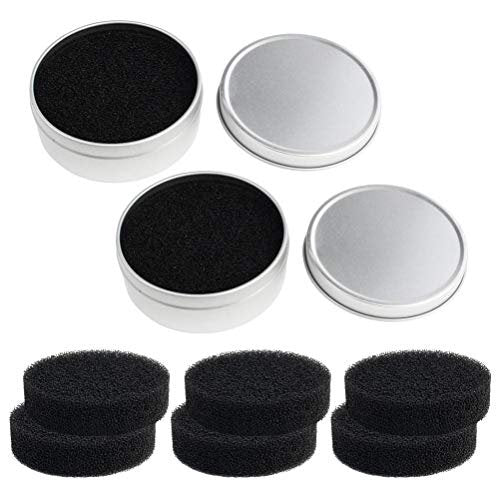 Nydotd 8-teiliges Make-up-Pinsel-Reinigungsset – 2 Pinselreiniger mit 6 Ersatzschwämmen, trockener Make-up-Pinselreiniger zum schnellen Farbwechsel