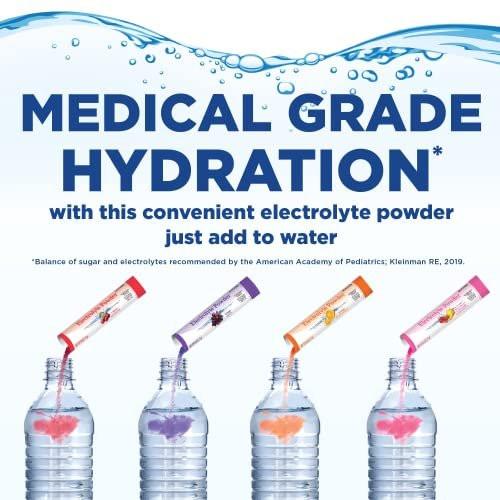 Elektrolyt-Pulverbeutel zur Rehydrierung für Kinder & Erwachsene - Traubengeschmack, 6 Beutel