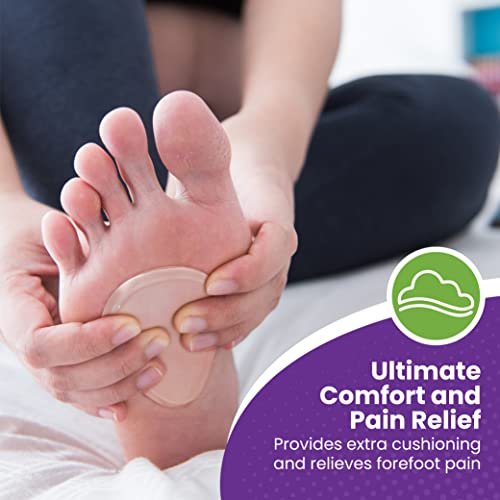 Premium Gel Ball-of-Foot Kissen – Wiederverwendbare klare Gel-Metatarsal-Pads – Fußschmerzlinderung – 1/8 Zoll – 4 Paar
