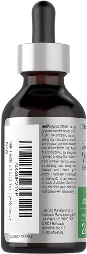 Horbäach Mariendistel-Extrakt Flüssig | 60 ml | Alkoholfrei | Vegetarisch, Ohne Gentechnik & Glutenfrei
