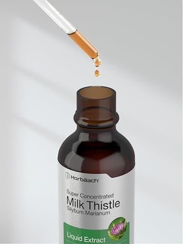 Horbäach Mariendistel-Extrakt Flüssig | 60 ml | Alkoholfrei | Vegetarisch, Ohne Gentechnik & Glutenfrei