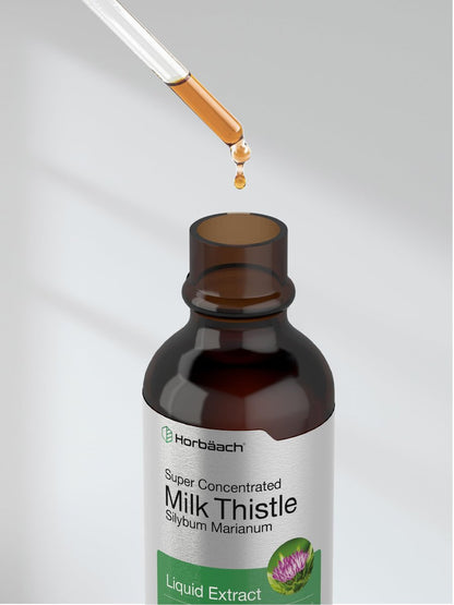 Horbäach Mariendistel-Extrakt Flüssig | 60 ml | Alkoholfrei | Vegetarisch, Ohne Gentechnik & Glutenfrei