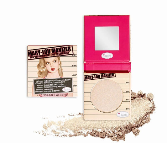 theBalm Mary-Lou Manizer Honigfarbener Luminizer - Highlighter, Lidschatten & Schimmer - Subtiler Glanz - Reisegröße 0,1 Unze