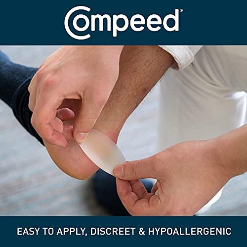 Compeed Advanced Blasenpflaster, Hydrokolloid-Gel-Polster für sofortige Schmerzlinderung und schnellere Heilung, Sport Medium Ferse, 5 Stück (2er-Pack)
