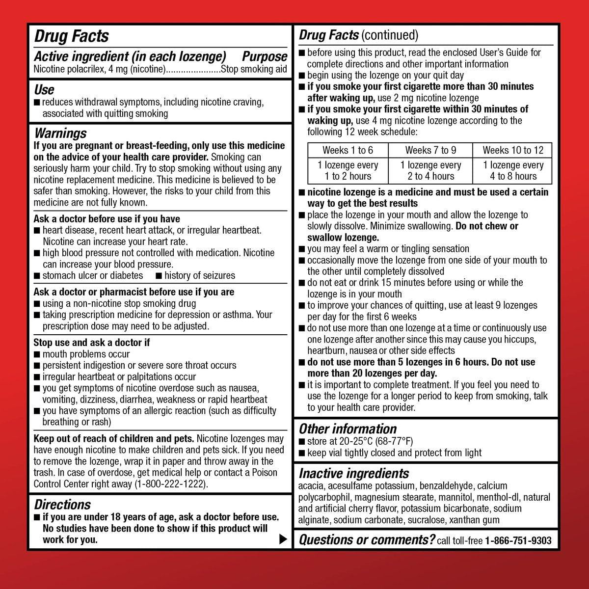Mini Nikotin Lutschtablette 4 mg – Raucherentwöhnung, Kirsch-Eis-Geschmack, 27 Stück