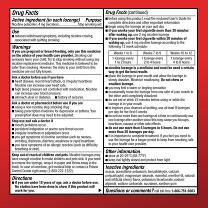 Mini Nikotin Lutschtablette 4 mg – Raucherentwöhnung, Kirsch-Eis-Geschmack, 27 Stück