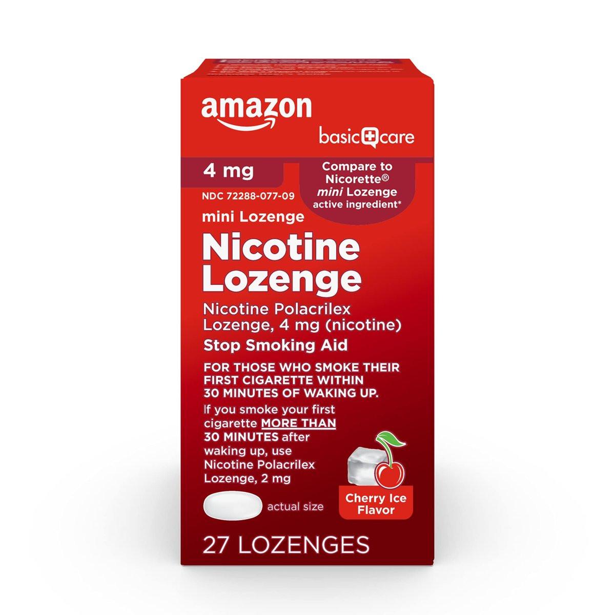 Mini Nikotin Lutschtablette 4 mg – Raucherentwöhnung, Kirsch-Eis-Geschmack, 27 Stück