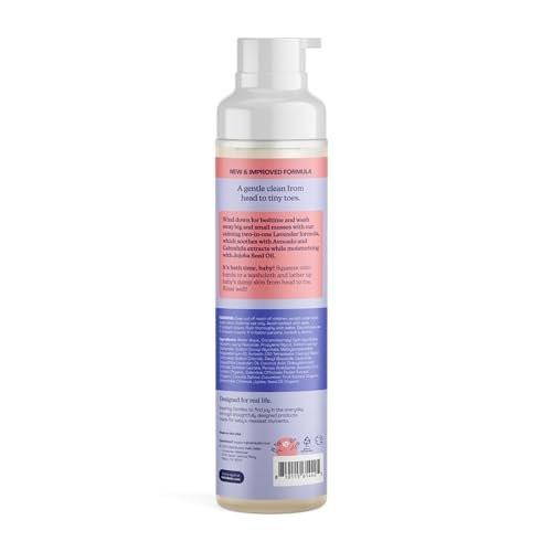 Hello Bello Ultra-Feuchtigkeitsspendendes Baby-Shampoo & Duschbad, Sanfter Lavendelduft, Tränenfrei & Sicher für empfindliche Haut, Dermatologisch getestet & von Kinderärzten empfohlen, 296 ml Flasche