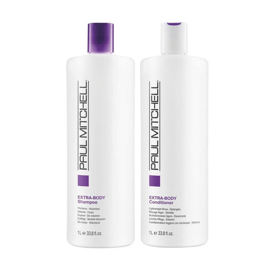 Paul Mitchell Thicken + Volumize Extra-Body Liter Duo Set – Shampoo & Conditioner für mehr Volumen