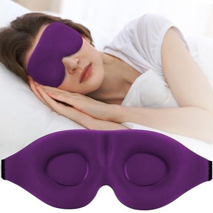 ZGGCD Schlafmaske für Seitenschläfer – Lichtblockierende 3D-Kontur-Schlafbrille für Damen und Herren, Luxus-Augenmaske mit verstellbarem Band für Reisen und Nickerchen, Lila