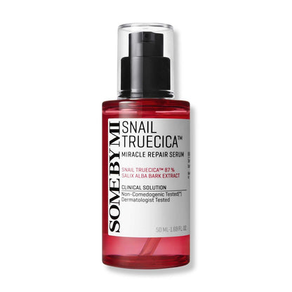 SOME BY MI Snail Trucica Miracle Repair Serum – 50 ml, mit Schneckenschleim für empfindliche Haut, tägliches Reparatur-Serum gegen Post-Akne-Male und zur Stärkung der Hautbarriere – Koreanische Hautpflege