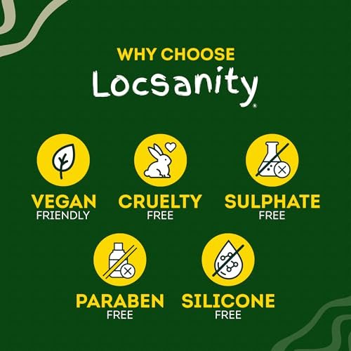 Locsanity Rosewater Peppermint Loc Spray 8oz – Feuchtigkeitsspendendes & straffendes Hydratationsspray mit schwarzem hawaiianischem Meersalz, pflanzlich | Loc-Pflege für alle Dreadlocks & lockere Haartypen