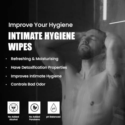 Skin Elements Intimhygiene-Feuchttücher | Unisex | pH-ausgeglichen | mit Teebaumöl und Nieme-Extrakten | 30 einzeln verpackte Tücher | Vor und nach der Intimität
