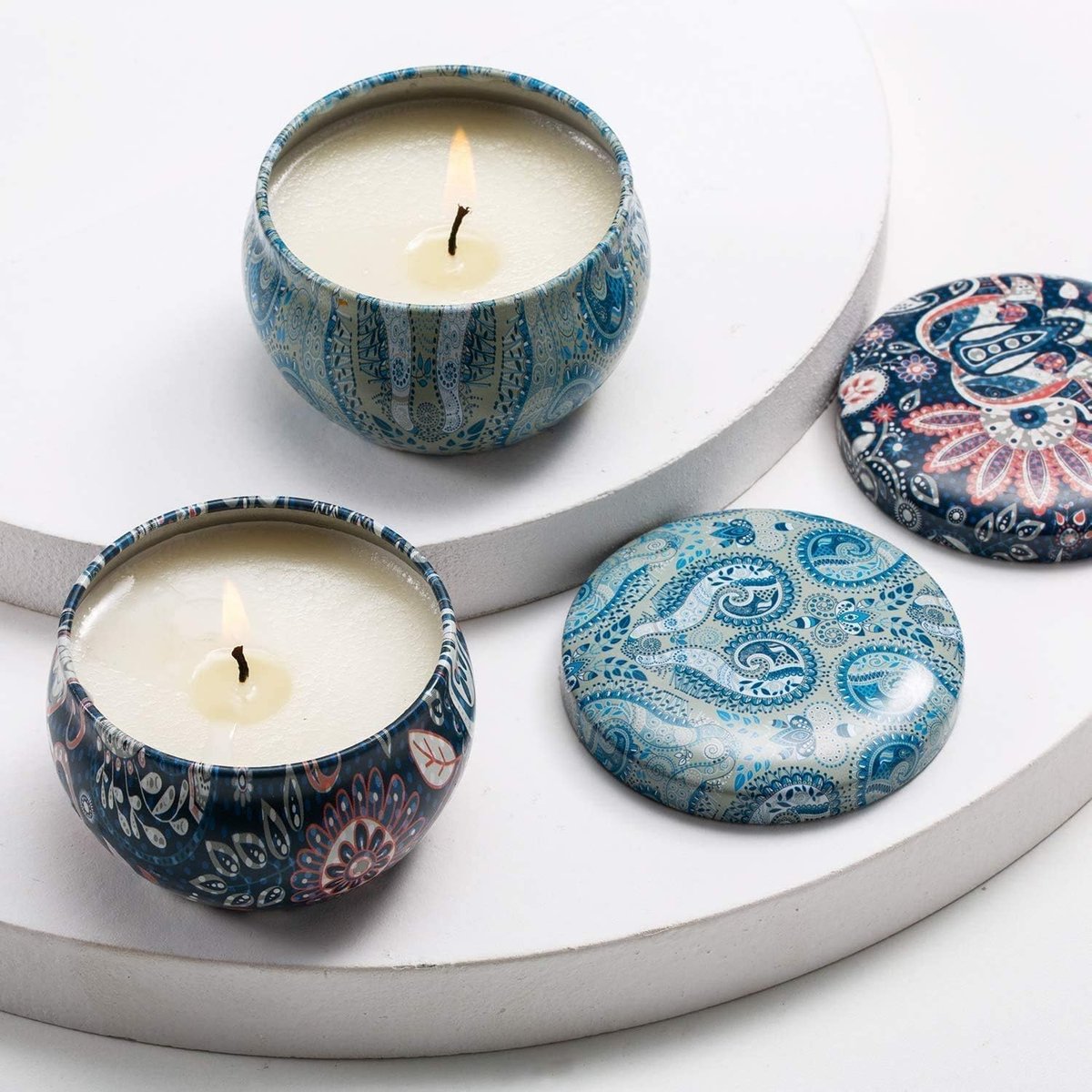 Howemon Duftkerzen Geschenkset, 16er-Pack Reisespender aus natürlichem Sojawachs mit starken ätherischen Ölen für Stressabbau und Aromatherapie