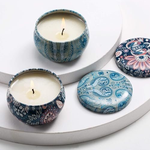 Howemon Duftkerzen Geschenkset, 16er-Pack Reisespender aus natürlichem Sojawachs mit starken ätherischen Ölen für Stressabbau und Aromatherapie