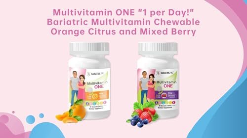 BariatricPal Multivitamin ONE 1 pro Tag! Bariatrisches Multivitamin Kautablette mit 45 mg Eisen - Mischbeere (30 Stück)