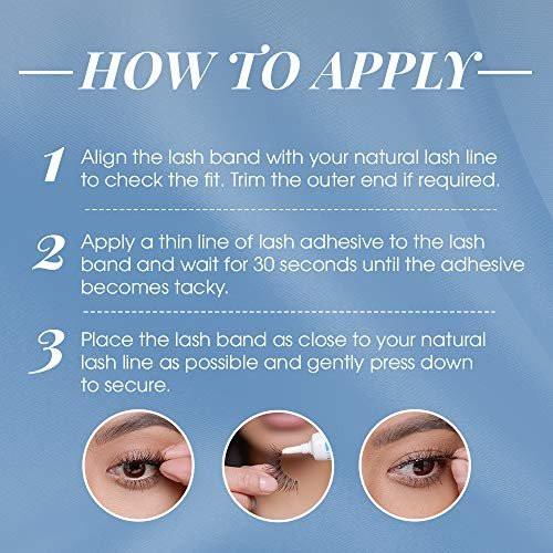 Ardell False Eyelashes Deluxe Pack, 120 - Schwarz, Leichte, Natürlich Aussehende Streifenwimpern mit Wimpernkleber & Applikator, 4er-Pack