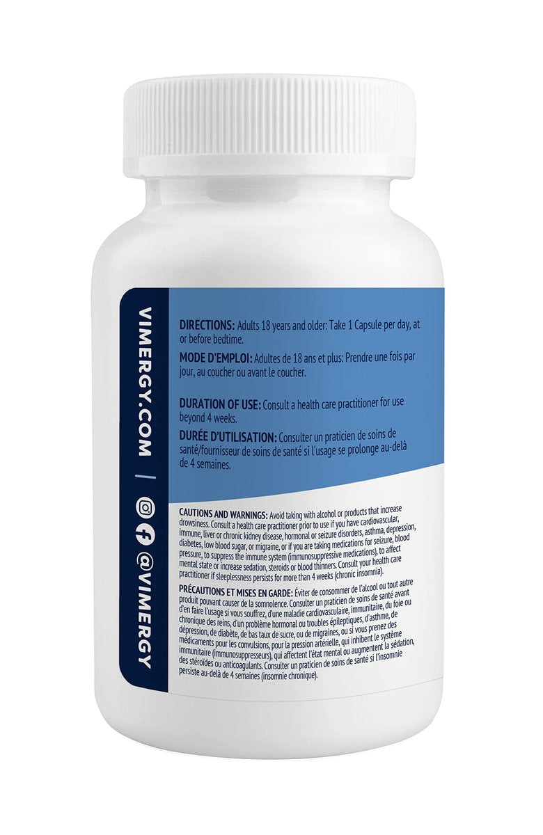 Vimergy Melatonin – Natürliches Schlafmittel – Schlafergänzung – Hilft schneller einzuschlafen & länger durchzuschlafen – Nicht-GVO, glutenfrei, koscher, sojafrei, vegan, paleo (120 Kapseln)