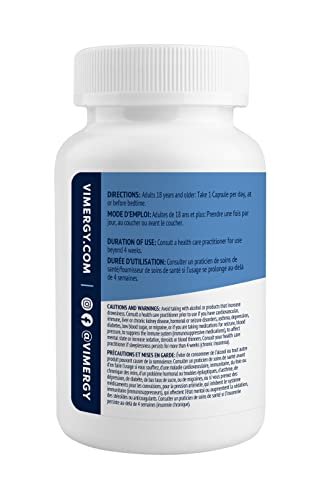 Vimergy Melatonin – Natürliches Schlafmittel – Schlafergänzung – Hilft schneller einzuschlafen & länger durchzuschlafen – Nicht-GVO, glutenfrei, koscher, sojafrei, vegan, paleo (120 Kapseln)