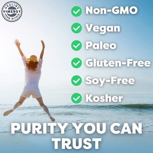 Vimergy Melatonin – Natürliches Schlafmittel – Schlafergänzung – Hilft schneller einzuschlafen & länger durchzuschlafen – Nicht-GVO, glutenfrei, koscher, sojafrei, vegan, paleo (120 Kapseln)