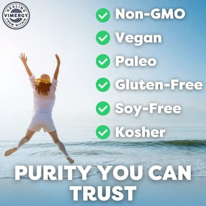 Vimergy Melatonin – Natürliches Schlafmittel – Schlafergänzung – Hilft schneller einzuschlafen & länger durchzuschlafen – Nicht-GVO, glutenfrei, koscher, sojafrei, vegan, paleo (120 Kapseln)