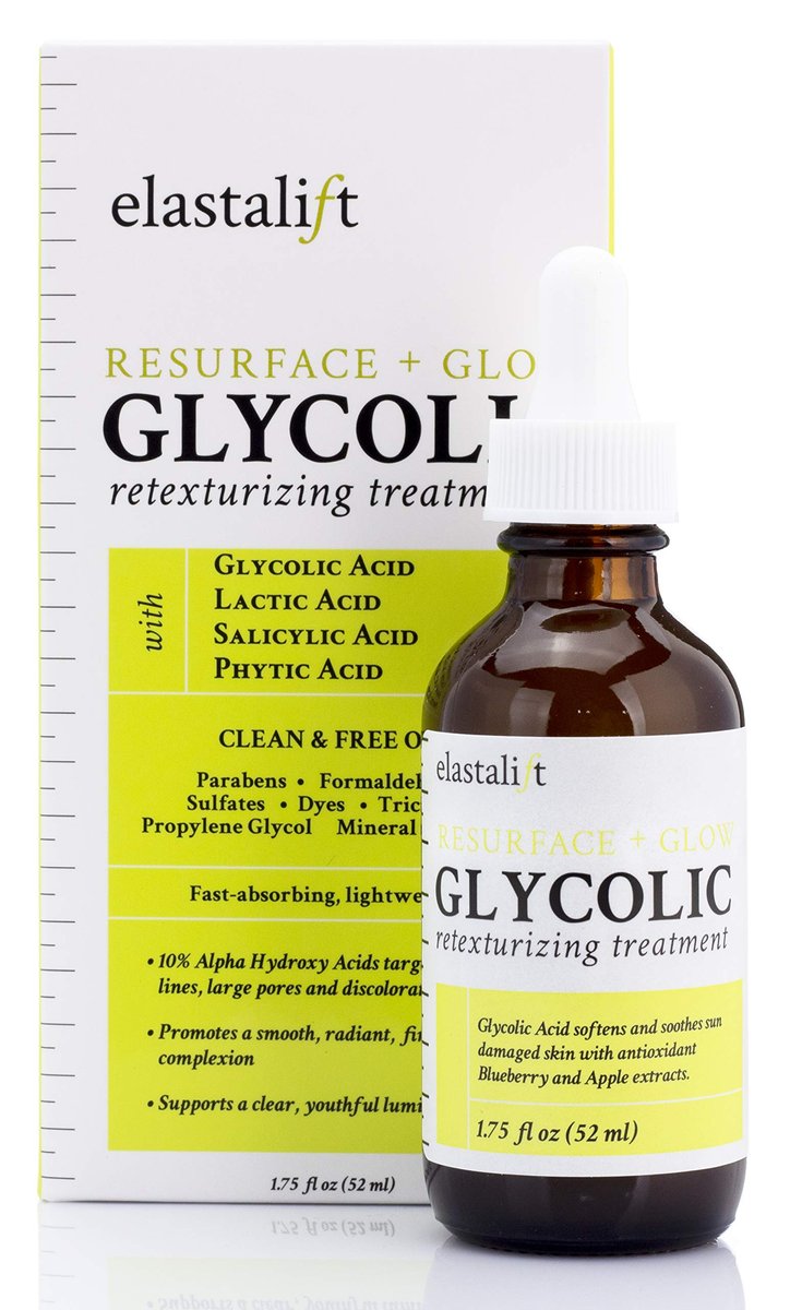 Elastalift Resurfacing Glycolic Acid Facial Peel Serum – Anti-Aging Dark Spot Corrector, Reduziert vergrößerte Poren, minimiert feine Linien, gleicht Hautton aus, chemisches Peeling, 1,7 Fl Oz