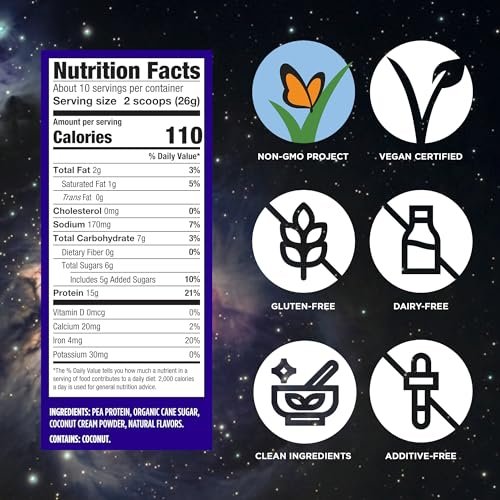 Vega Protein Made Simple Pflanzliches Vanille-Proteinpulver mit 15 g Protein – Stevia-frei, saubere Ernährung – 9,2 oz (10 Portionen)