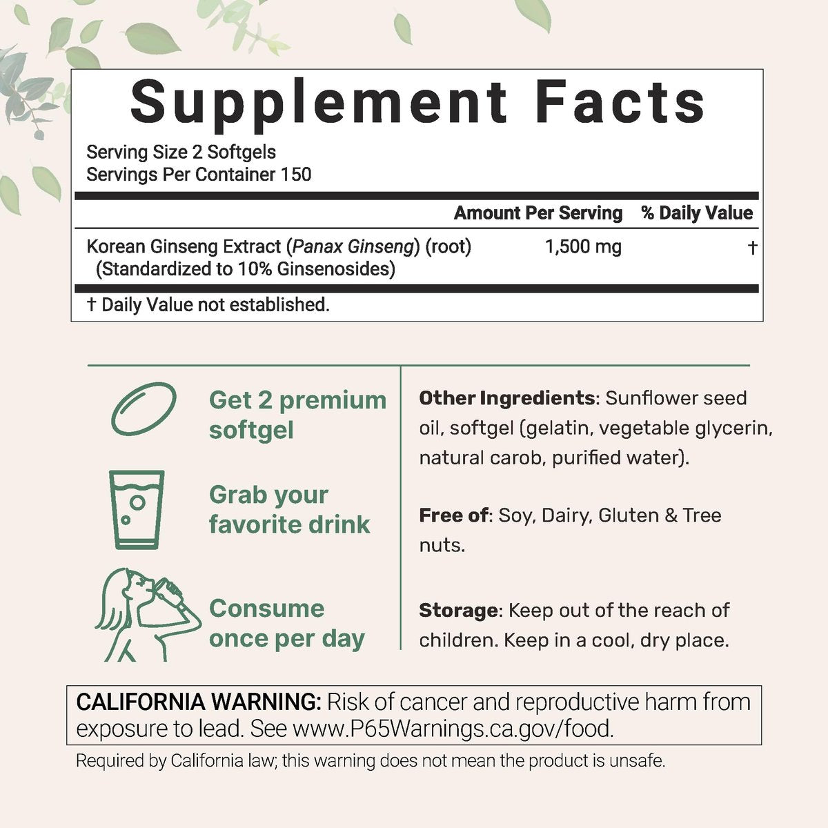 Micro Ingredients Rote Panax Ginseng Nahrungsergänzung 300 Softgels | Hochwirksamer koreanischer Ginsengwurzelextrakt | Unterstützt Energie und Immunsystem | Non-GMO*