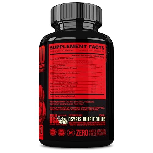 ONL Bull Blood Testosteron-Booster für Männer – Steigerung von Stärke, Ausdauer und Vitalität mit Maca-Wurzel, Bockshornklee, Tribulus Terrestris und Tongkat Ali – 60 Kapseln